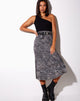Imagen de Tindra Falda Midi en Croc Abstracto Negra