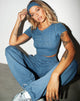 Imagen de Tindy Crop Top en Azul Mineral Japanese Spirit Embro