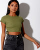 Imagen de Tiner Crop Top en Rib Olive