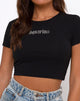 Imagen de Tiney Crop Tee en negro Acuario Diamante