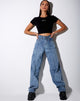 Imagen de Tiney Crop Tee en negro Libra Diamante