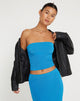 imagen de Tiska Bandeau Top en Azul Eléctrico