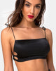 Imagen de Tisya Crop Top de satén negro