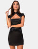 Imagen de Tuli Bodycon Dress in Satin Negro