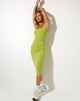 Imagen del vestido Uzma Midi en rib verde hoja