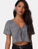 Imagen de la blusa Vaco en leopardo gris