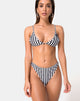 Imagen del sujetador de bikini Vader de rayas blancas y negras
