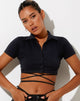 Imagen de Valtina Crop Top en Lycra Negro