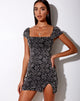 Imagen de Verga Mini Dress in Brocade Grey Flock