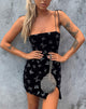 Imagen del vestido Verso en negro con mariposa de purpurina