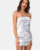 Imagen de Verso Bodycon Dress in Satin Ice Silver