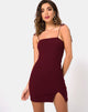 Imagen de Verso Bodycon Dress in Burgundy