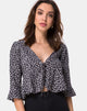Imagen de Vinequa Blusa en Ditsy Rose Negro