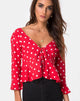 Imagen de Vinequa Top en Polka Mediana Rojo y Blanco