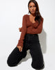 Imagen de Viney Cardigan en Rib Chocolate