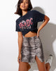 Imagen de la minifalda Wren en PU gris tigre