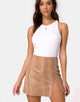 Imagen de la minifalda Wren en PU Snake Tan