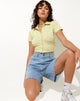 Imagen de Wuma Cropped Shirt en verde Geo Retro