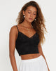 imagen de Yecaca Crop Top en Encaje Negro