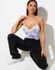 Imagen de Yenika Crop in 20s Cherub White and Blue