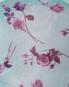 Rosa Lila Caqui con Encaje