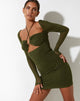 imagen de Yuvila Bodycon Dress in Mesh Khaki