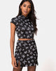 Imagen de Zaid Minifalda en negro Butterfly Flock