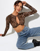 Imagen de Zen Crop Top Marrón Leopardo Nocturno