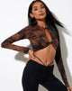 Imagen de Zen Crop Top in Black Rust Tie Dye
