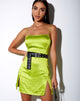Imagen de Zenaya Slip Dress in Satin Lime Green