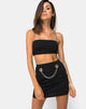Imagen de Zenda Falda Bodycon en Negro con Cadena SIlver