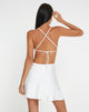 imagen de Zenita Mini Dress in Satin Ivory