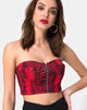 Imagen de Zipshi Crop Top en rojo serpiente