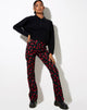 Imagen de Zoven Flare Trouser en Cherries Negro