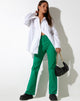 Imagen de Zoven Flare Trouser in Twill Blush Green
