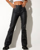 Imagen de Zoven Pantalones de PU Negro Mate