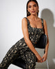 Imagen de Zana Crop Top en Baroque Cherub Negro y Oro