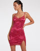 imagen de Coti Bodycon Dress in Rose Flock Magneta