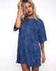 Imagen de Sunny Kiss Oversize Tee in Leopard Royal Blue