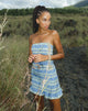 imagen de Takiyo Mini Dress in Colourpop Check Green and Blue