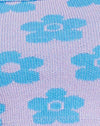 Cute Floral Daisy Azul Lila