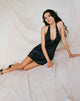 imagen de Maruko Mini Dress in Satin Black