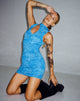 imagen de Hertika Mini Dress in Mixed Animal Flock Blue