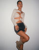 imagen de Rajina Cut Out Long Sleeve Top in Coconut Milk