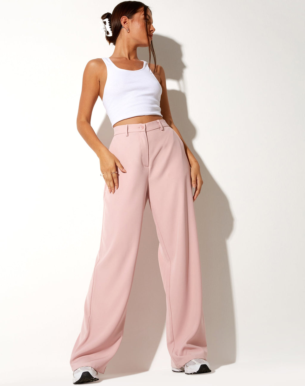 Pantalón Abba en rosa suave