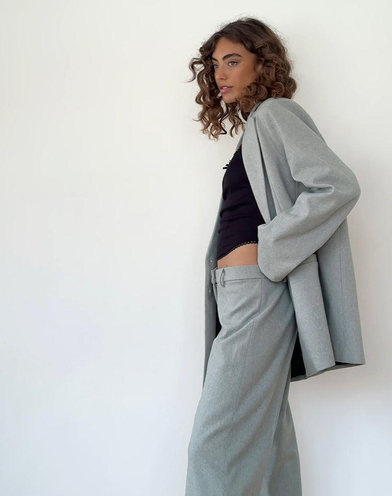 Imagen de Abdel Pantalones a medida de lana sintética en gris
