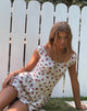 Imagen de Aca Bardot Mini Dress in White Rose Polka