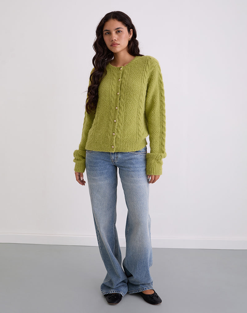 Imagen de Aceso Cardigan en Chartreuse brillante