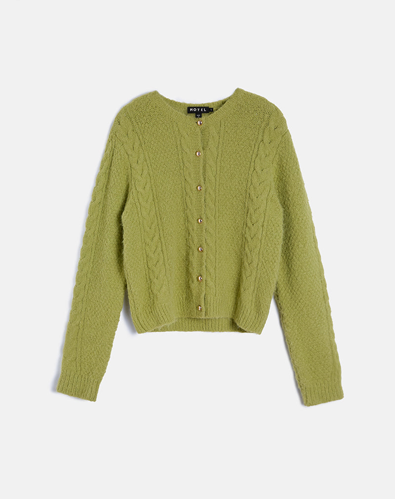 Imagen de Aceso Cardigan en Chartreuse brillante