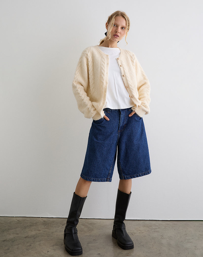 Imagen de Aceso Cardigan en Brush Knit Ivory